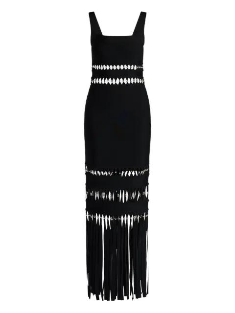 Ines fringed dress by HERVE LEGER