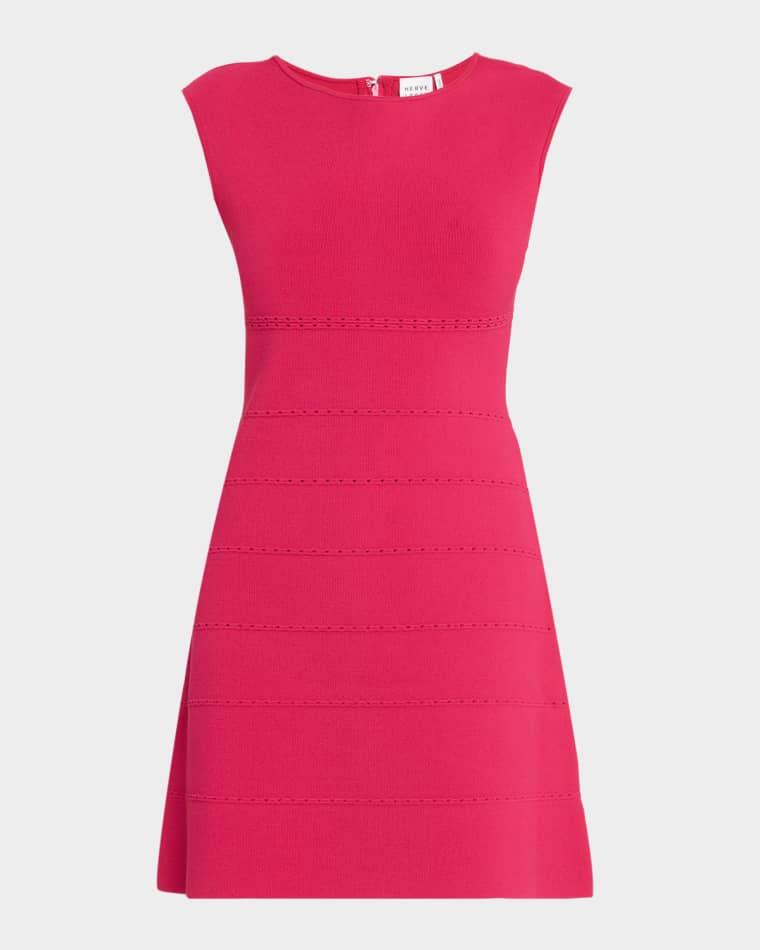 The Lark Pointelle-Stitch Mini Dress by HERVE LEGER