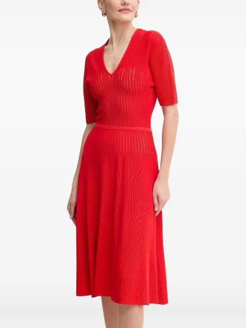 The Lyla V-neck midi dress by HERVE LEGER