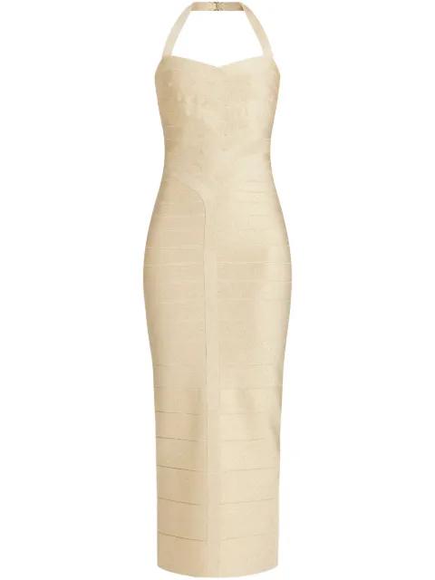 The Metallic Iris dress by HERVE LEGER