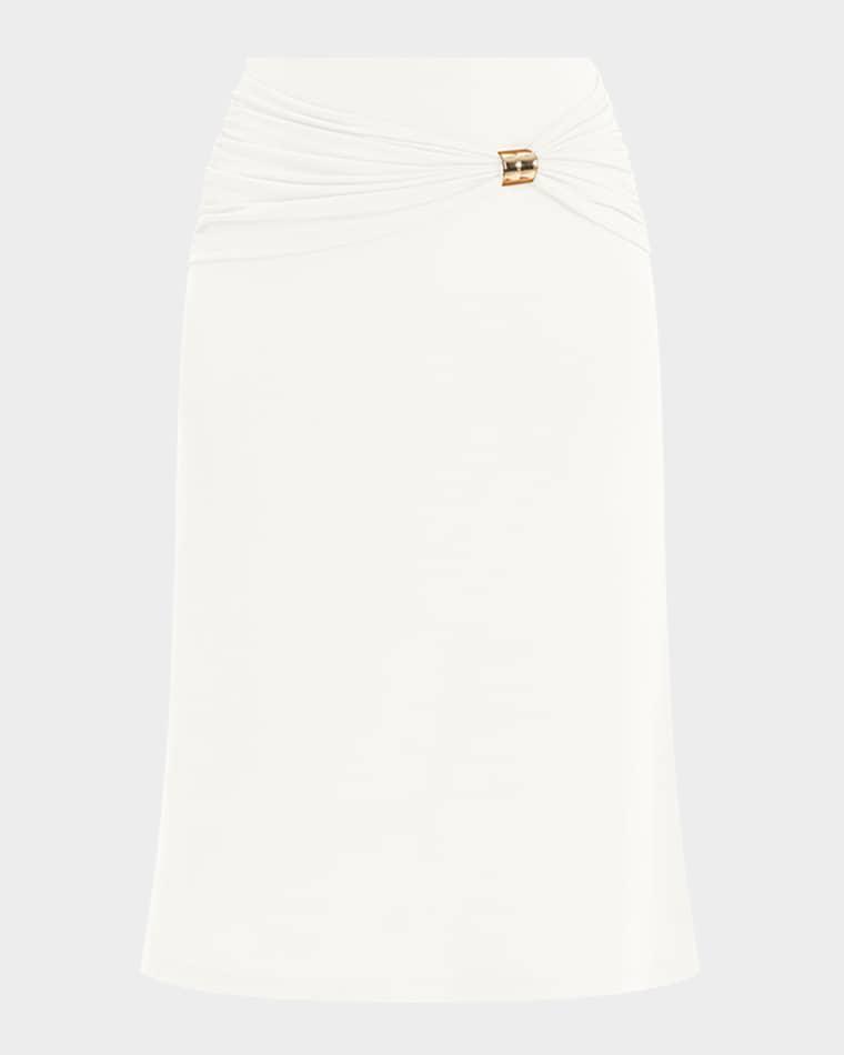 Valentina Drape Midi Skirt by HERVE LEGER
