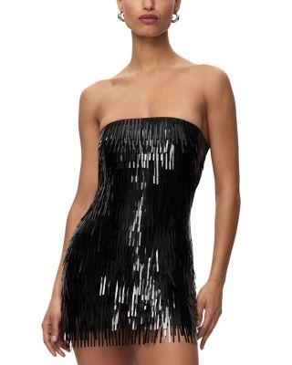 Keira Sequin Fringe Mini Dress by HERV&EACUTE; L&EACUTE;GER