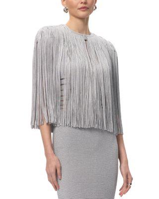Metallic Fringe Cape by HERV&EACUTE; L&EACUTE;GER
