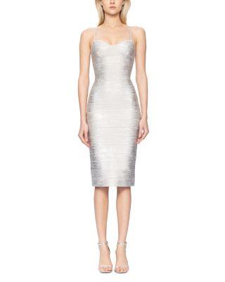 Strappy Sweetheart Neck Bandage Dress by HERV&EACUTE; L&EACUTE;GER