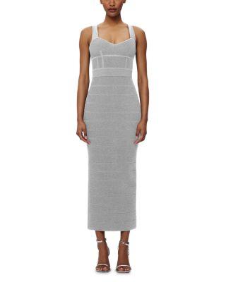 Textured Lurex Sweetheart Gown by HERV&EACUTE; L&EACUTE;GER