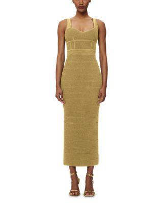 Textured Lurex Sweetheart Gown by HERV&EACUTE; L&EACUTE;GER