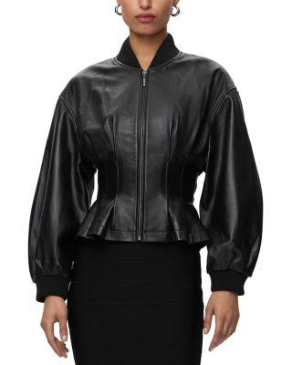 The Aven Leather Jacket by HERV&EACUTE; L&EACUTE;GER
