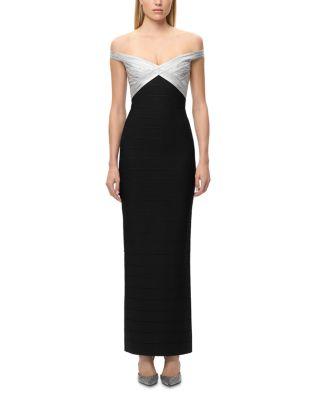 The Metallic Bonnie Gown by HERV&EACUTE; L&EACUTE;GER
