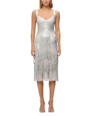 The Metallic Mischa Dress by HERV&EACUTE; L&EACUTE;GER