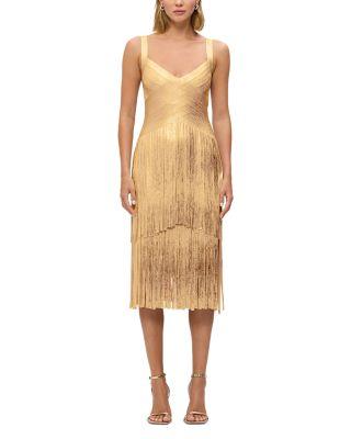 The Metallic Mischa Dress by HERV&EACUTE; L&EACUTE;GER