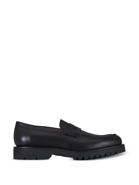 leather lug-sole loafers by HESCHUNG