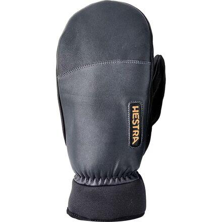 Army Leather Wool Terry Mitten by HESTRA