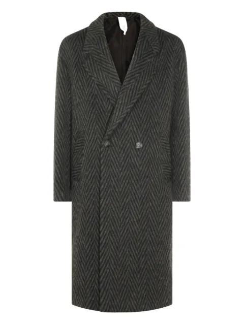 herringbone double-breasted coat by HEVO