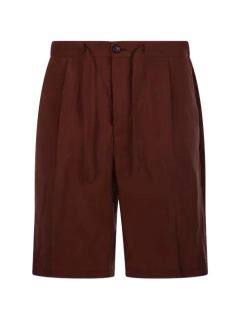 pleated drawstring shorts by HEVO