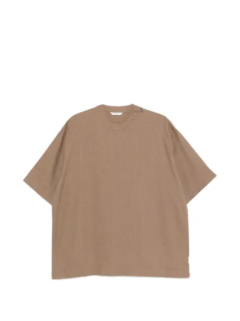 shoulder-zip T-shirt by HEVO