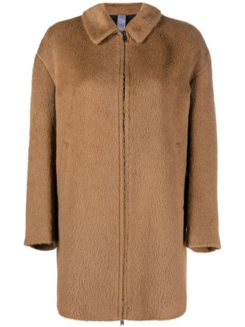 zip-up collared coat by HEVO