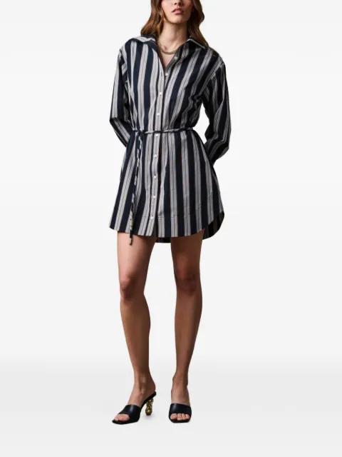 Abby striped-belted shirt dress by HEVRON