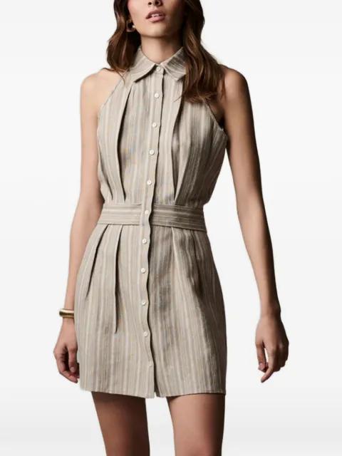 Domino striped halterneck dress by HEVRON