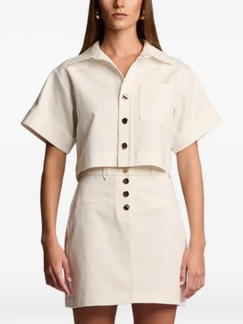 Ellison cropped short-sleeve shirt by HEVRON