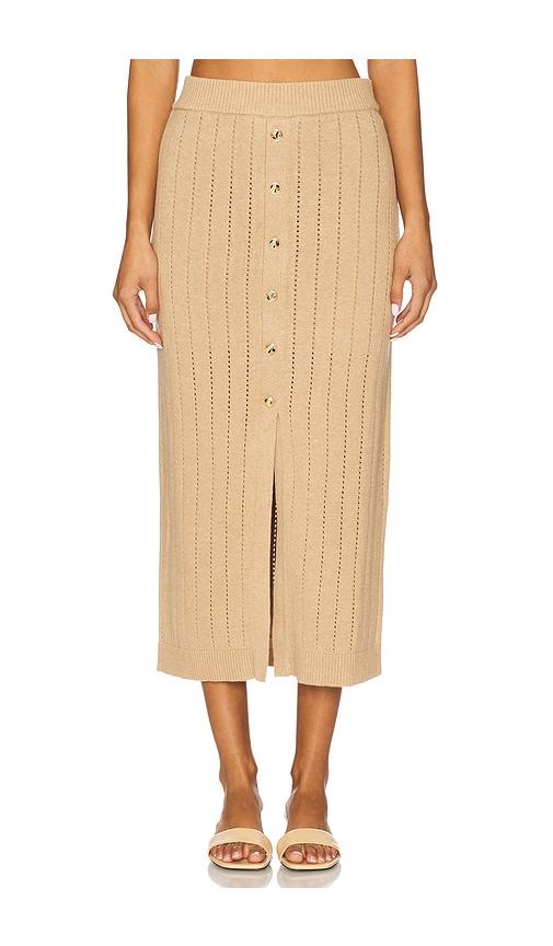 HEVRON Mia Skirt in Tan by HEVRON