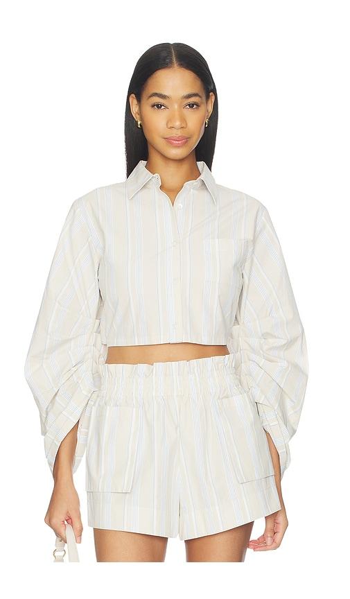HEVRON Raquel Top in Beige by HEVRON
