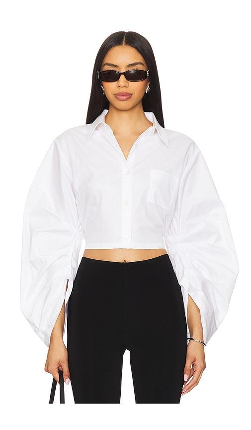 HEVRON Raquel Top in White by HEVRON