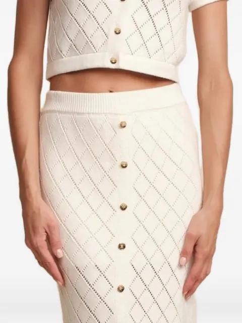 Mia diamond-pattern midi skirt by HEVRON