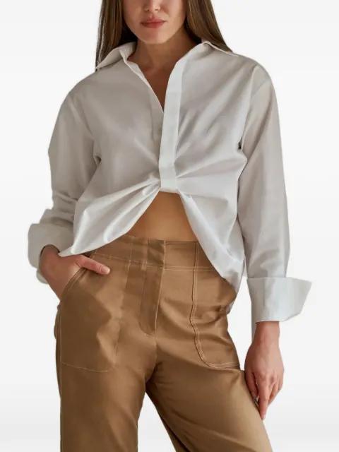 Paola twist-detail back-button shirt by HEVRON