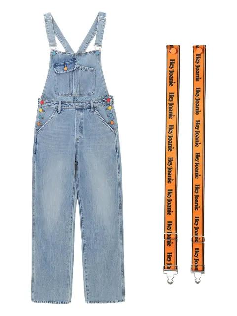logo-print dungarees by HEY JOANIE