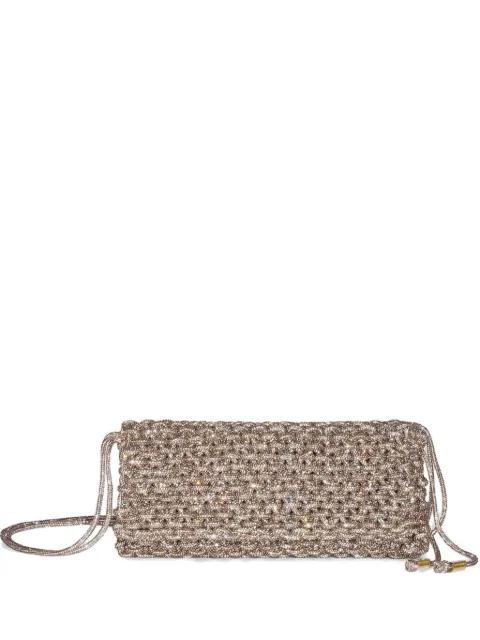 Aurora crystal-embellished shoulder bag by HIBOURAMA