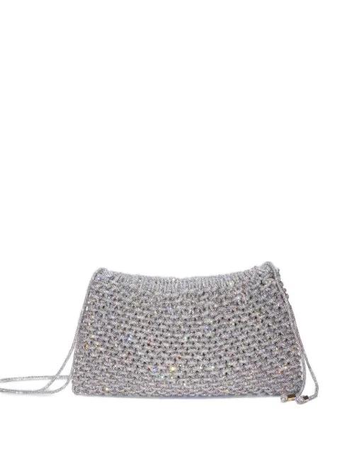 Penelope crystal-embellished shoulder bag by HIBOURAMA
