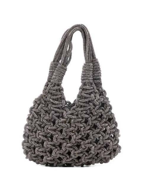 Vanishing crystal-embellished mini bag by HIBOURAMA