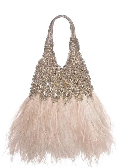 Vannifique crystal-embellished tote bag by HIBOURAMA