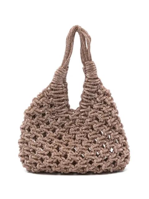 Vannifique crystal-embellishment mini bag by HIBOURAMA