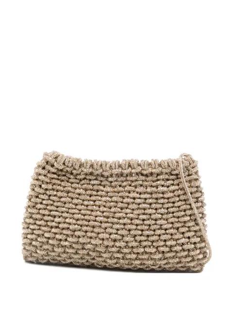 medium Penelope crystal-embellishment clutch bag by HIBOURAMA