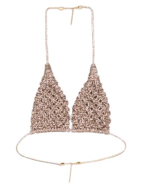 x  MVP Wardrobe Diamond woven-design top by HIBOURAMA