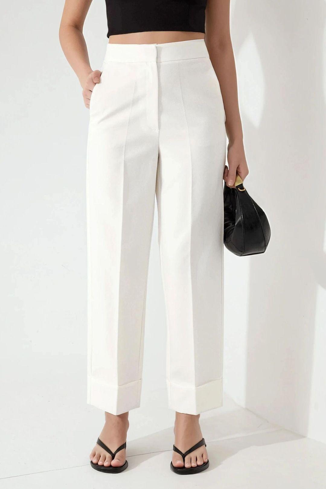 Exclusive Tailored Double Hem Carrot Pants by HICCUP