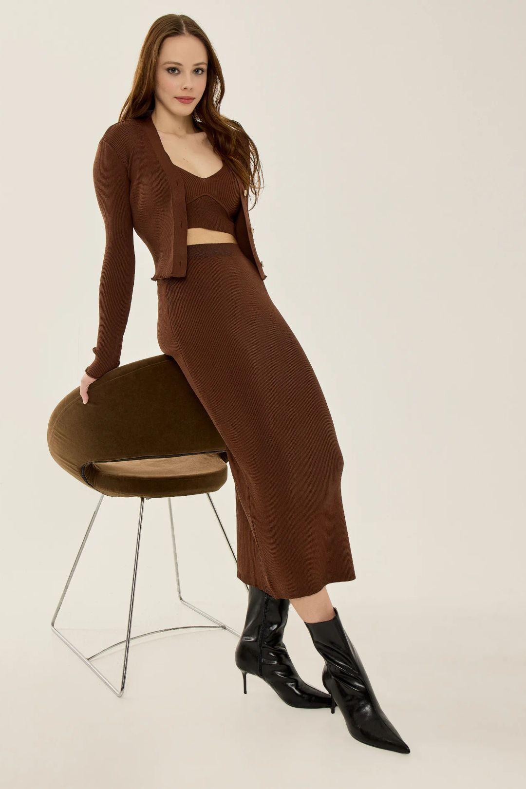 Fitted Bodycone Knit Co-ord Set by HICCUP