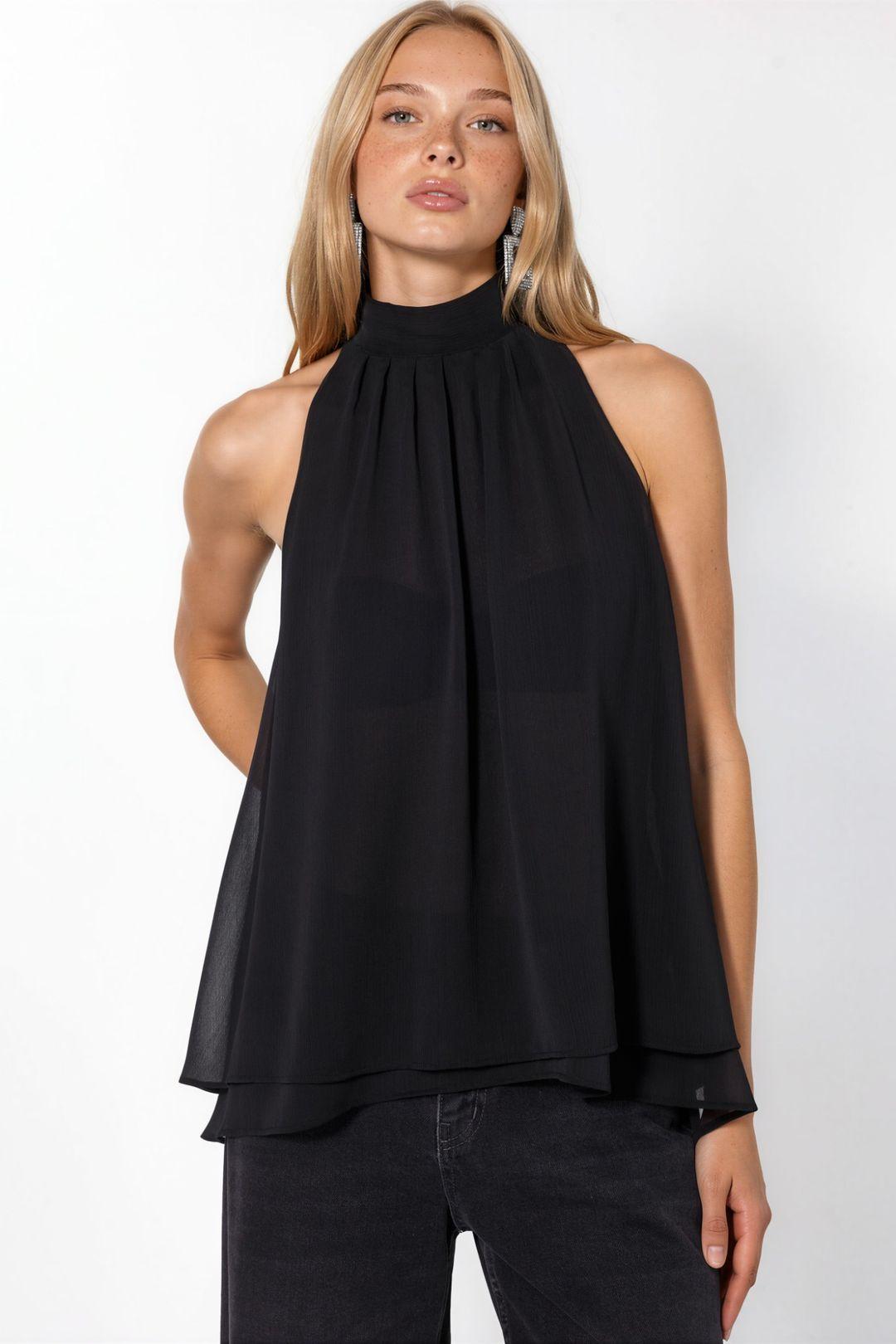 Halter Neck Sleeveless Blouse by HICCUP