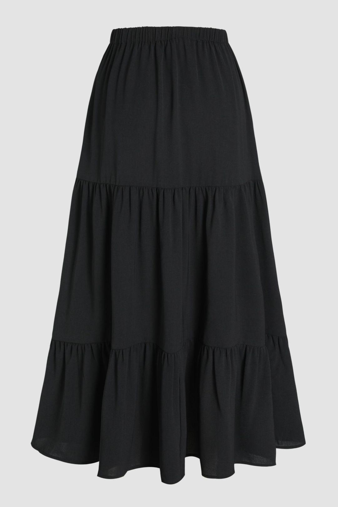 High Waist Maxi Skirt with Slit by HICCUP