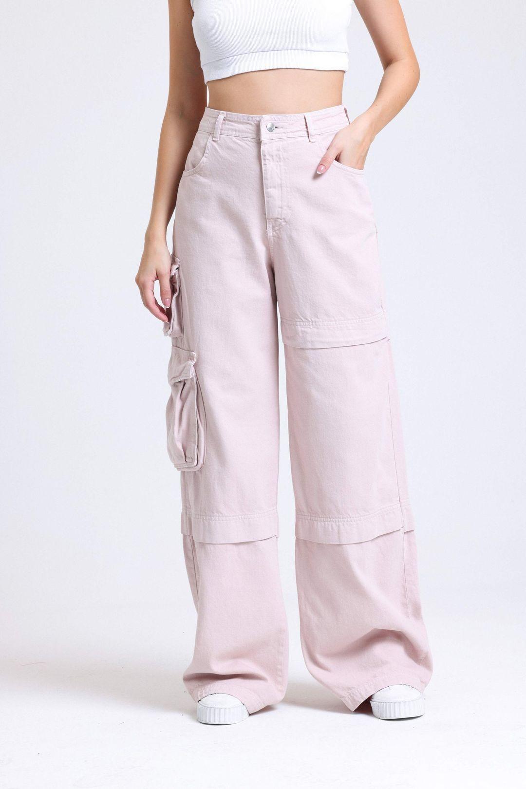 High Waist Pocket Cargo Trousers by HICCUP