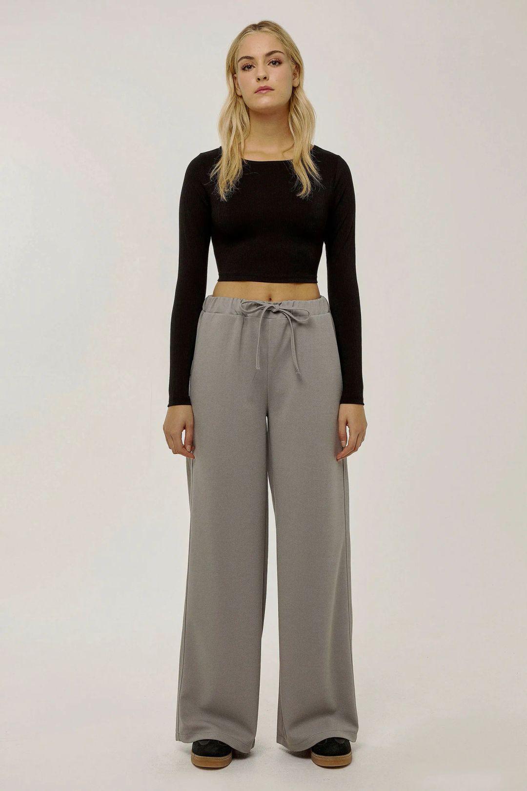 High Waist Wide Leg Sweatpants by HICCUP