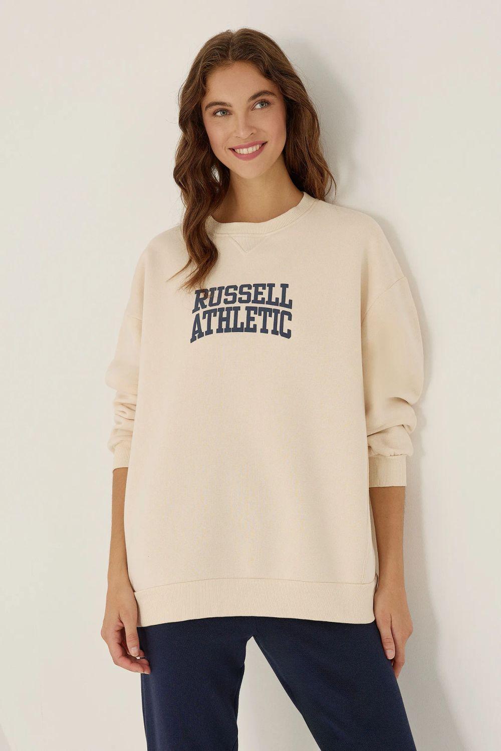 Oversized Printed Crew Neck Sweatshirt by HICCUP