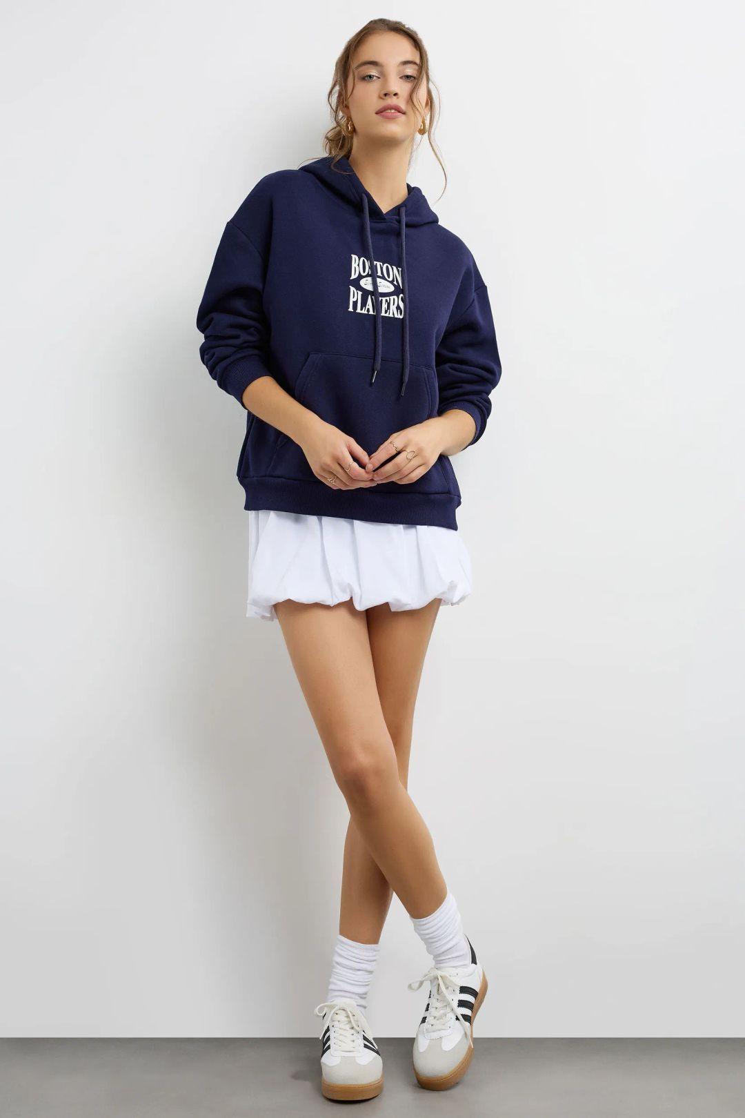 Oversized Printed Hoodie by HICCUP