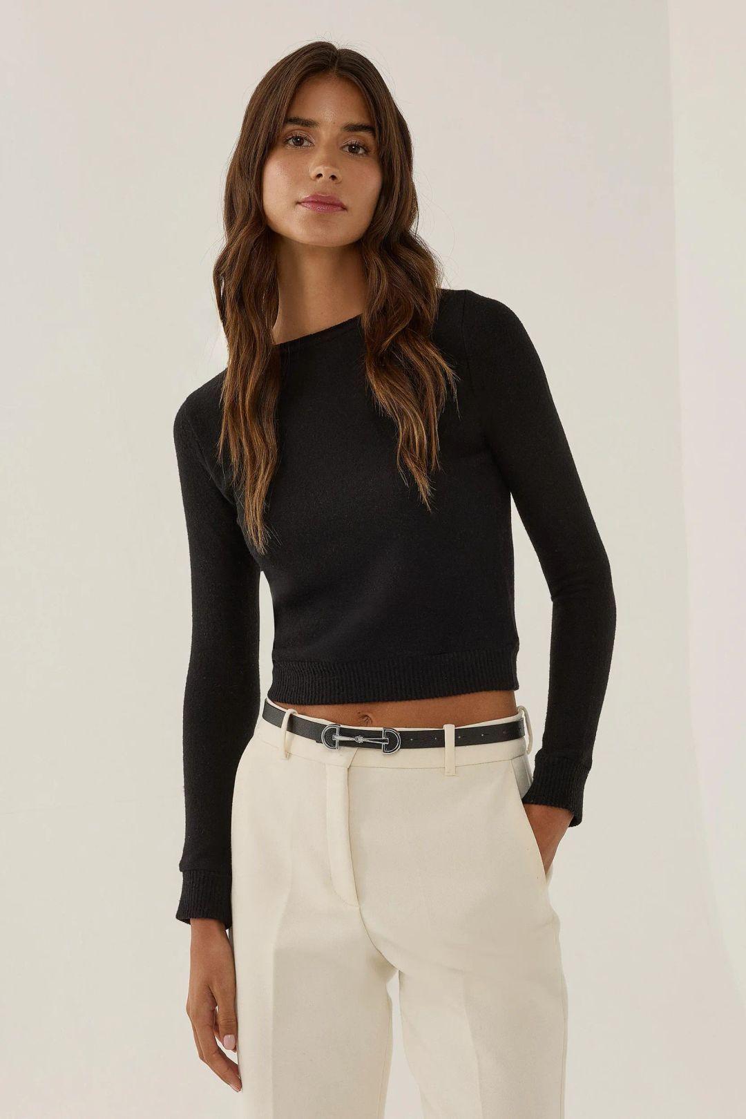 Slim Fit Crew Neck Blouse by HICCUP