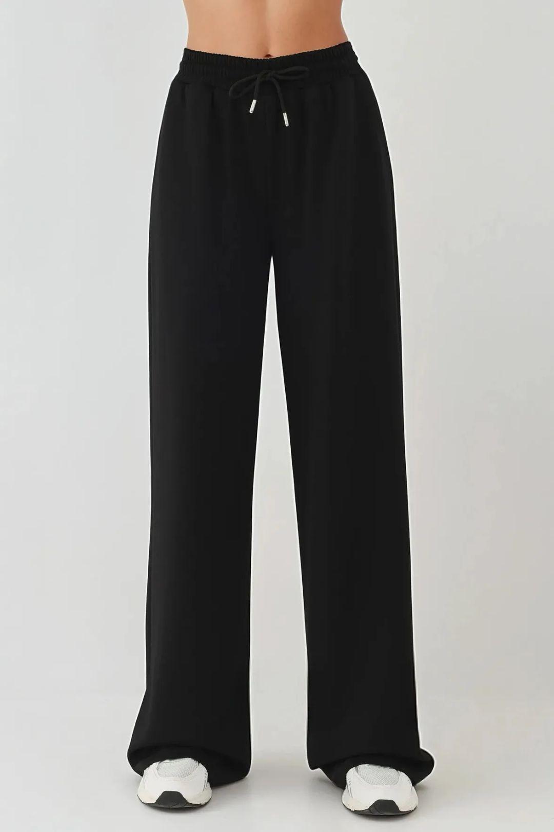 Soft Modal Touch Wide Leg Sweatpants by HICCUP