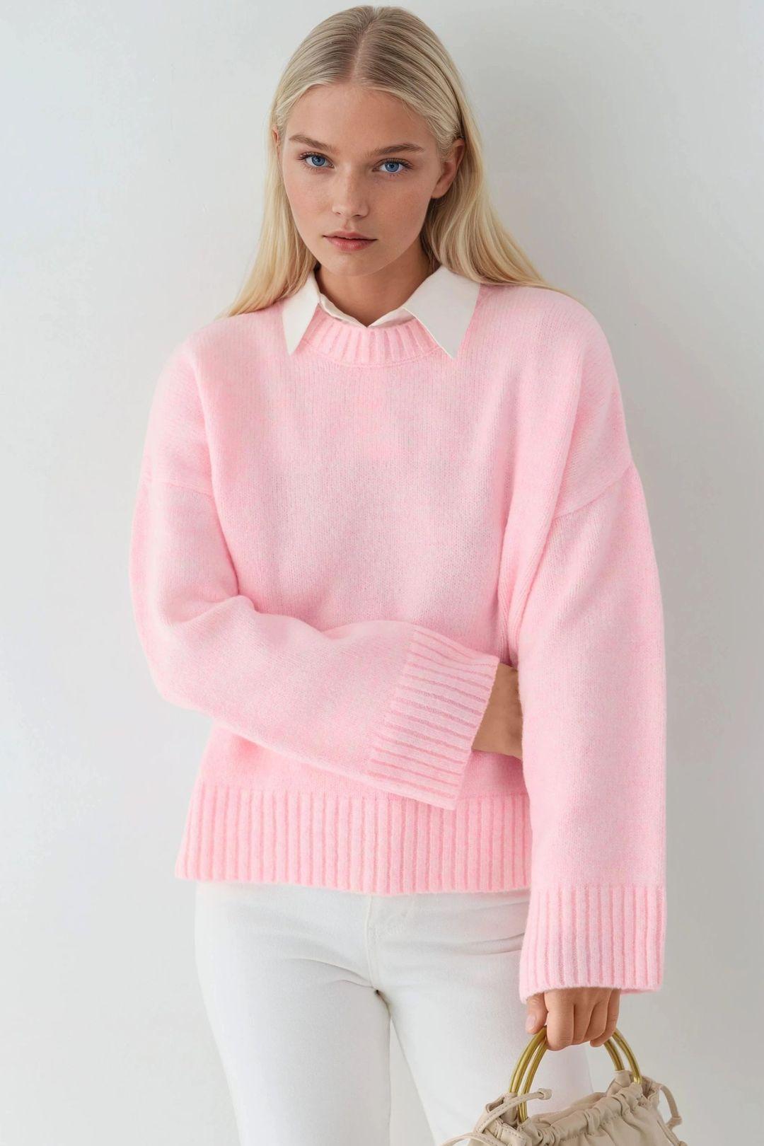Thick Crew Neck Extra Soft Touch Sweater by HICCUP