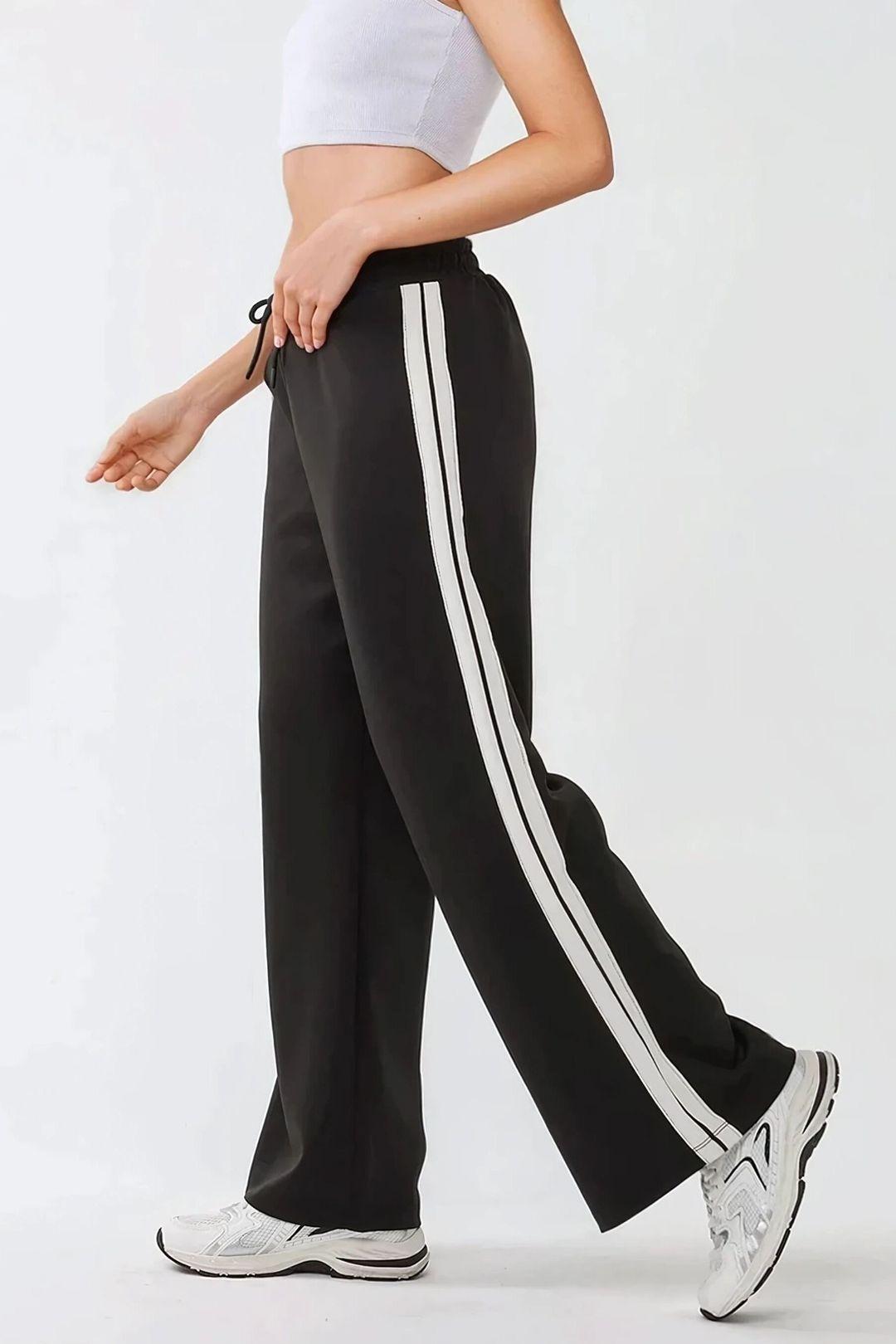 Wide Leg Striped Sweatpants by HICCUP