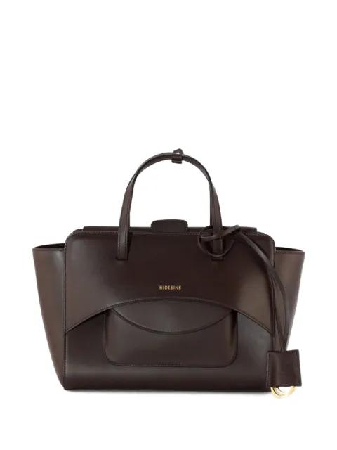 Flap M leather tote bag by HIDESINS