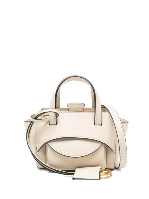 Flap XS Premiere top handle leather tote bag by HIDESINS
